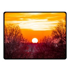 Sun Evening Sunset Sky Landscape Double Sided Fleece Blanket (small)  by Pakrebo