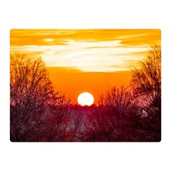 Sun Evening Sunset Sky Landscape Double Sided Flano Blanket (mini)  by Pakrebo