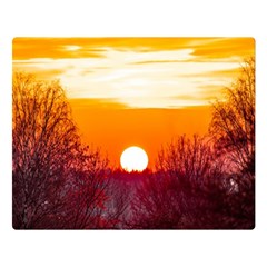 Sun Evening Sunset Sky Landscape Double Sided Flano Blanket (large)  by Pakrebo