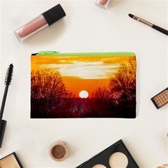 Sun Evening Sunset Sky Landscape Cosmetic Bag (xs) by Pakrebo