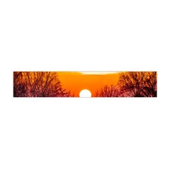 Sun Evening Sunset Sky Landscape Flano Scarf (mini) by Pakrebo