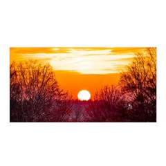 Sun Evening Sunset Sky Landscape Satin Wrap by Pakrebo