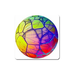 Isolated Transparent Sphere Square Magnet by Pakrebo