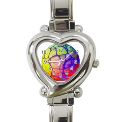 Isolated Transparent Sphere Heart Italian Charm Watch