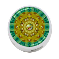 Mandala In Peace And Feathers 4-port Usb Hub (one Side) by pepitasart