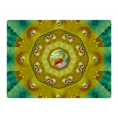 Mandala In Peace And Feathers Double Sided Flano Blanket (mini)  by pepitasart