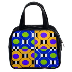 Octagon Blue Classic Handbag (two Sides)