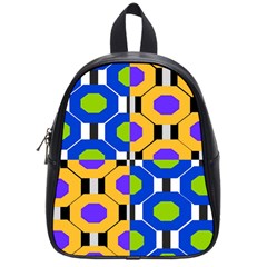 Octagon Blue School Bag (small)