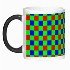 Check Pattern Red, Green, Blue Morph Mugs by ChastityWhiteRose