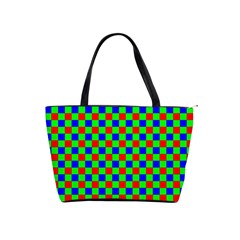 Check Pattern Red, Green, Blue Classic Shoulder Handbag by ChastityWhiteRose