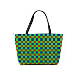 Check Pattern Red, Green, Blue Classic Shoulder Handbag Back