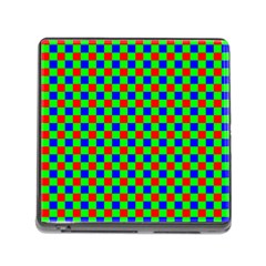 Check Pattern Red, Green, Blue Memory Card Reader (square 5 Slot) by ChastityWhiteRose