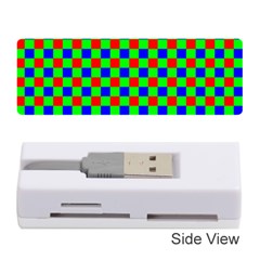 Check Pattern Red, Green, Blue Memory Card Reader (stick) by ChastityWhiteRose