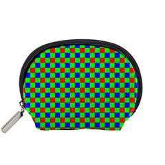 Check Pattern Red, Green, Blue Accessory Pouch (small)