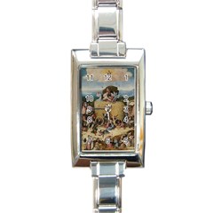 Heronimus Bosch The Haywagon 2 Rectangle Italian Charm Watch