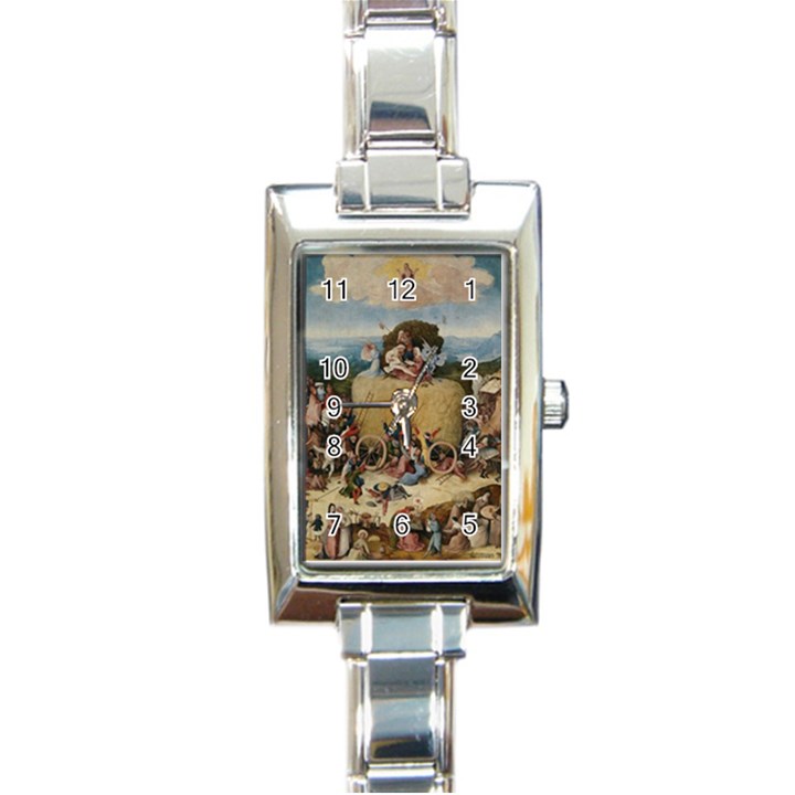 Heronimus Bosch The Haywagon 2 Rectangle Italian Charm Watch