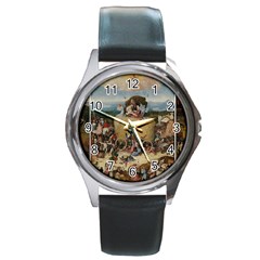 Heronimus Bosch The Haywagon 2 Round Metal Watch