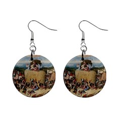 Heronimus Bosch The Haywagon 2 Mini Button Earrings