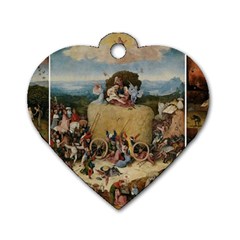 Heronimus Bosch The Haywagon 2 Dog Tag Heart (two Sides) by impacteesstreetwearthree