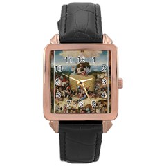 Heronimus Bosch The Haywagon 2 Rose Gold Leather Watch 