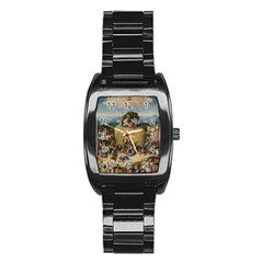 Heronimus Bosch The Haywagon 2 Stainless Steel Barrel Watch by impacteesstreetwearthree