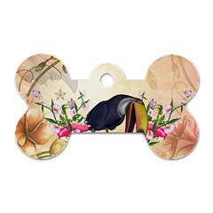 Funny Coutan With Flowers Dog Tag Bone (two Sides) by FantasyWorld7