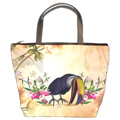 Funny Coutan With Flowers Bucket Bag by FantasyWorld7