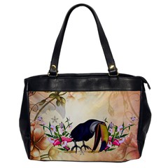 Funny Coutan With Flowers Oversize Office Handbag by FantasyWorld7