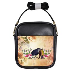 Funny Coutan With Flowers Girls Sling Bag by FantasyWorld7