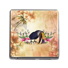 Funny Coutan With Flowers Memory Card Reader (square 5 Slot) by FantasyWorld7