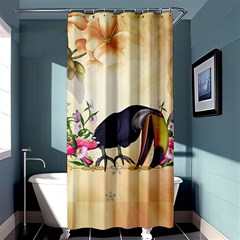 Funny Coutan With Flowers Shower Curtain 36  X 72  (stall)  by FantasyWorld7