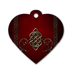 Wonderful Decorative Celtic Knot Dog Tag Heart (one Side) by FantasyWorld7