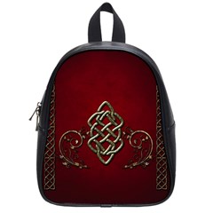 Wonderful Decorative Celtic Knot School Bag (small) by FantasyWorld7