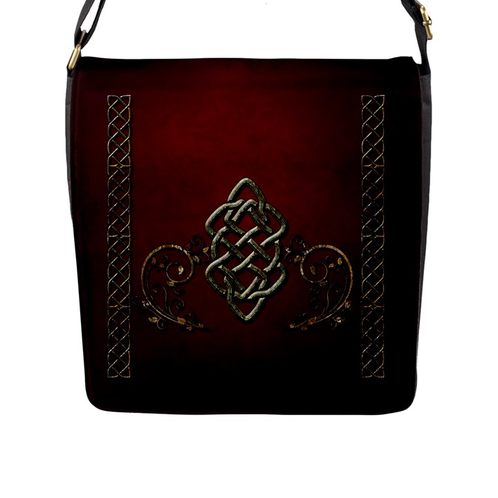 Wonderful Decorative Celtic Knot Flap Closure Messenger Bag (L)