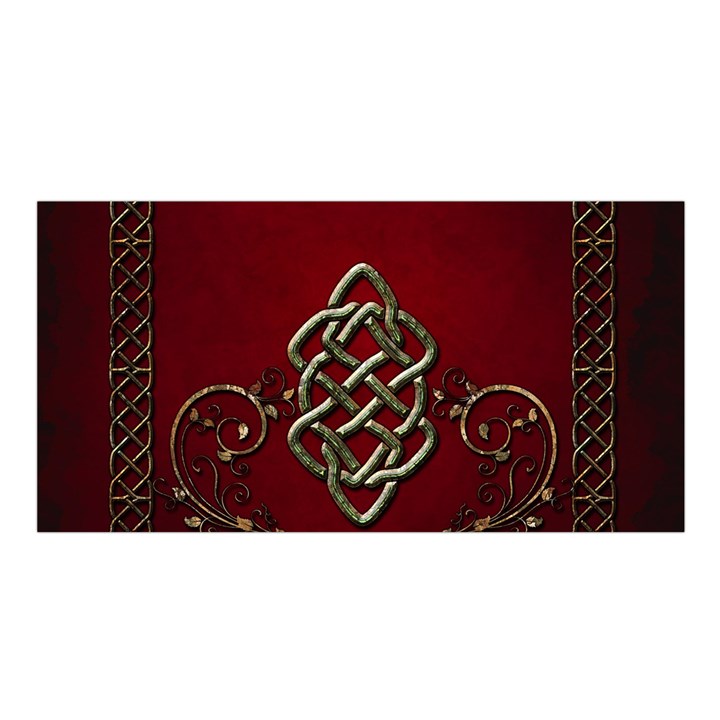 Wonderful Decorative Celtic Knot Satin Shawl