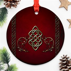 Wonderful Decorative Celtic Knot Ornament (round) by FantasyWorld7