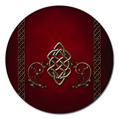 Wonderful Decorative Celtic Knot Magnet 5  (round) by FantasyWorld7