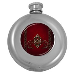 Wonderful Decorative Celtic Knot Round Hip Flask (5 Oz) by FantasyWorld7