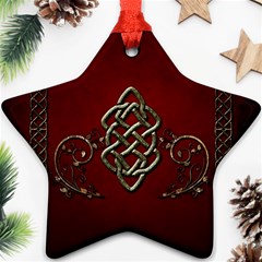 Wonderful Decorative Celtic Knot Star Ornament (two Sides) by FantasyWorld7