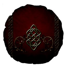 Wonderful Decorative Celtic Knot Large 18  Premium Round Cushions by FantasyWorld7