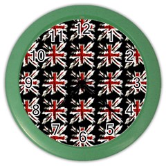 British Flag Color Wall Clock by ArtworkByPatrick