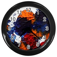 Falling Leaves Wall Clock (black) by WILLBIRDWELL