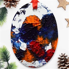 Falling Leaves Oval Ornament (two Sides)