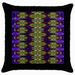 Divine Flowers Striving To Reach Universe Throw Pillow Case (black) by pepitasart