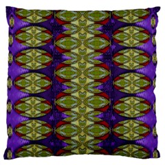 Divine Flowers Striving To Reach Universe Large Cushion Case (two Sides) by pepitasart