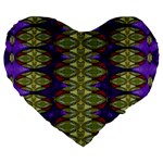 Divine Flowers Striving To Reach Universe Large 19  Premium Heart Shape Cushions Front