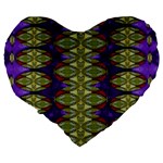 Divine Flowers Striving To Reach Universe Large 19  Premium Heart Shape Cushions Back