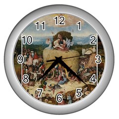 Heronimus Bosch The Haywagon 2 Wall Clock (silver)