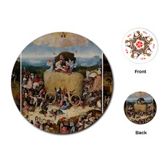 Heronimus Bosch The Haywagon 2 Playing Cards (round)