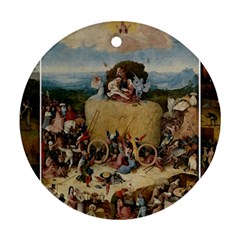 Heronimus Bosch The Haywagon 2 Round Ornament (two Sides)